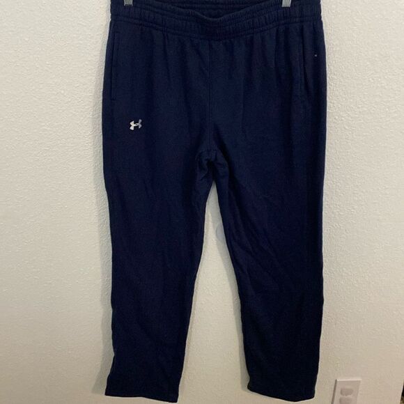NWT-Under Armour-women’s hustle fleece pants -Navy– size large - Picture 1 of 10
